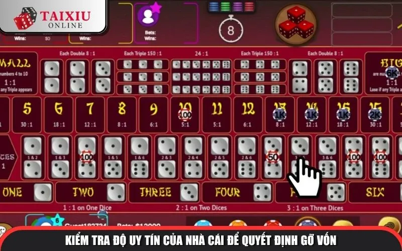 Kiểm tra độ uy tín của nhà cái để quyết định gỡ vốn